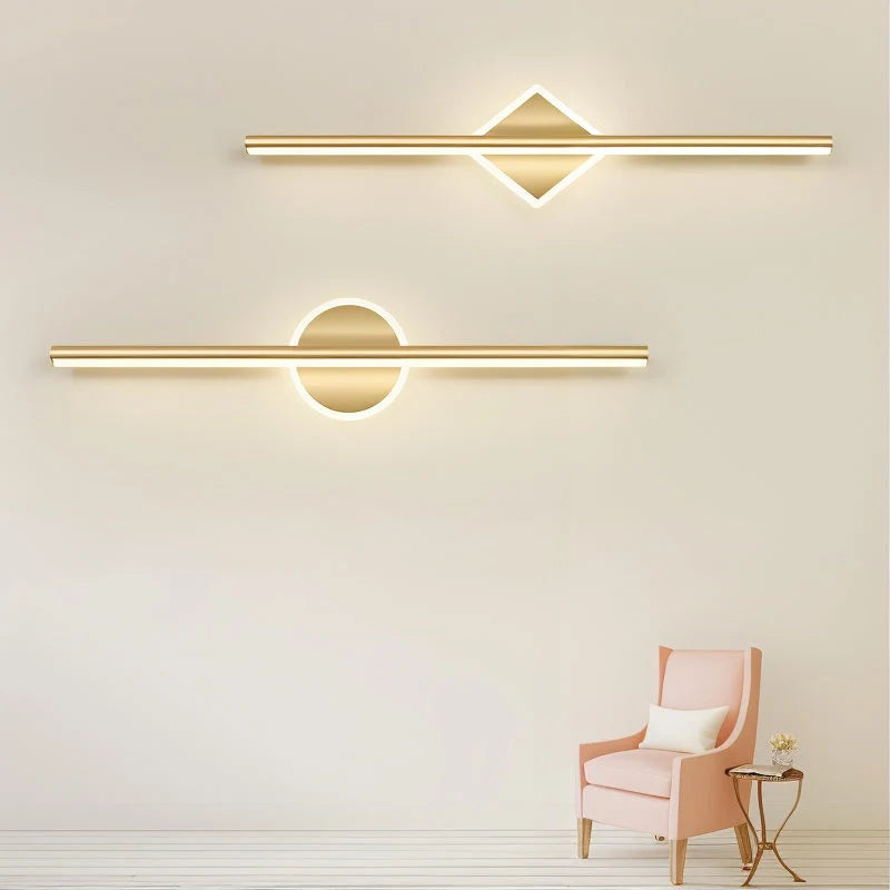 LED Wall Lamp Integrated Warm Light Black & Gold