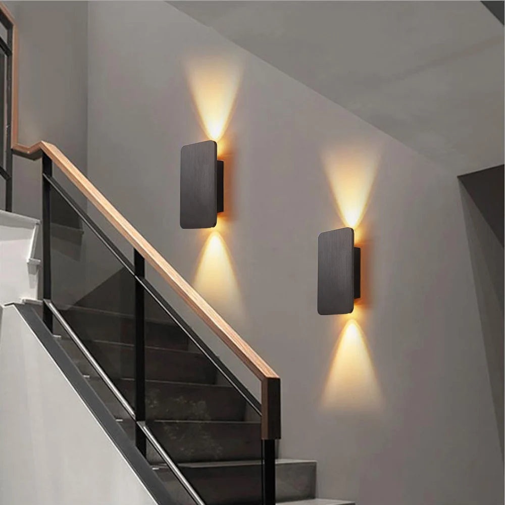 LED Wall Lamp Rectangular Integrated Metal Frame