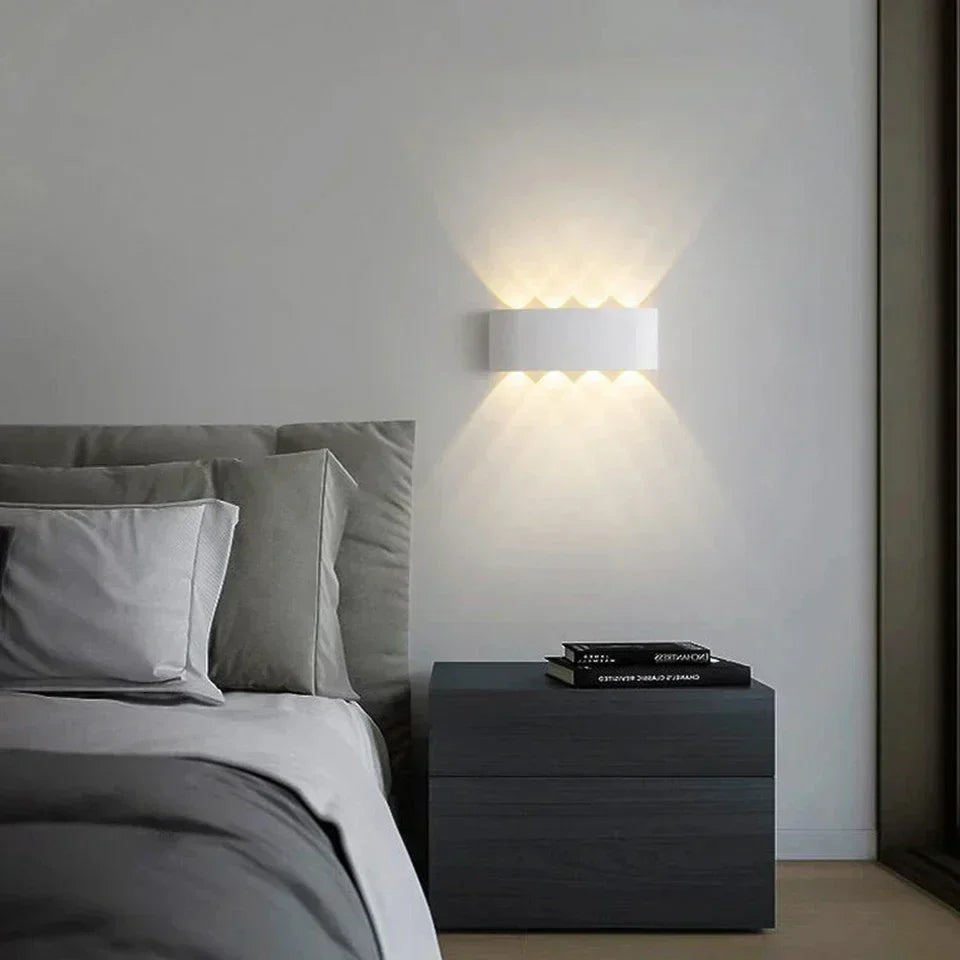LED Wall Lamp Slim Aluminum Adjustable Brightness