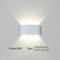 LED Wall Lamp Slim Aluminum Adjustable Brightness