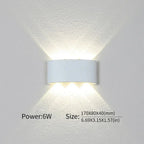 LED Wall Lamp Slim Aluminum Adjustable Brightness