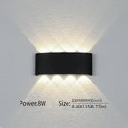 LED Wall Lamp Slim Aluminum Adjustable Brightness