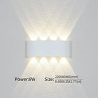 LED Wall Lamp Slim Aluminum Adjustable Brightness