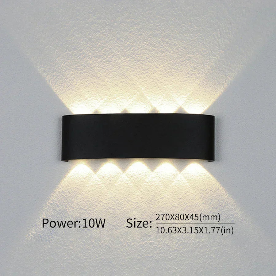 LED Wall Lamp Slim Aluminum Adjustable Brightness