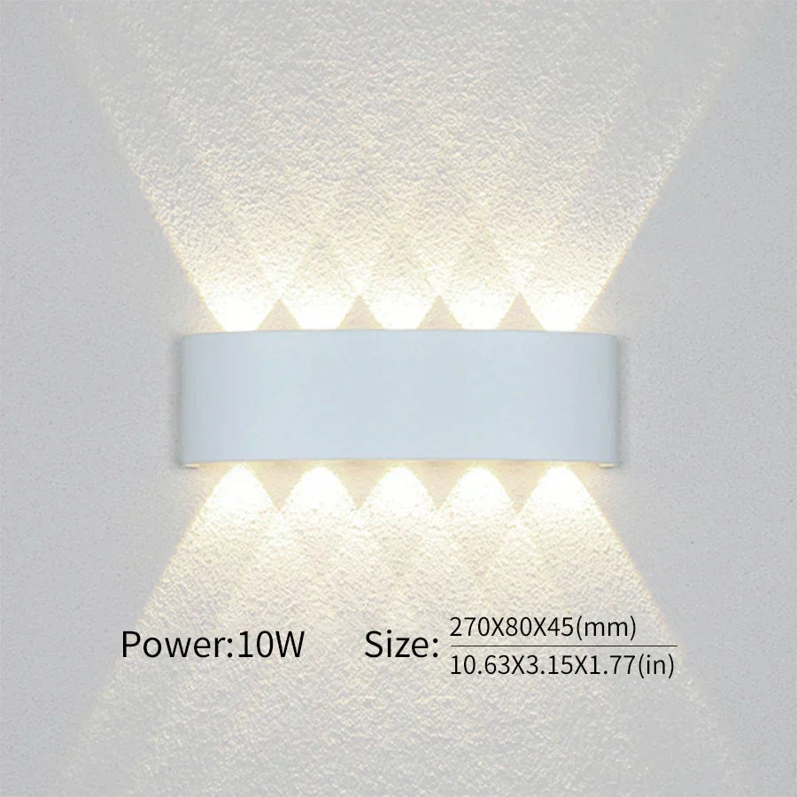 LED Wall Lamp Slim Aluminum Adjustable Brightness