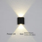 LED Wall Lamp Slim Aluminum Adjustable Brightness