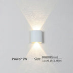 LED Wall Lamp Slim Aluminum Adjustable Brightness