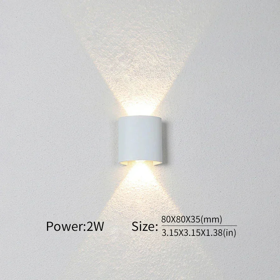 LED Wall Lamp Slim Aluminum Adjustable Brightness