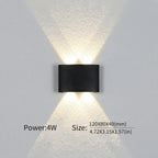 LED Wall Lamp Slim Aluminum Adjustable Brightness