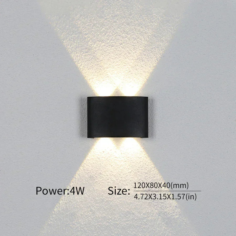 LED Wall Lamp Slim Aluminum Adjustable Brightness