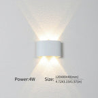 LED Wall Lamp Slim Aluminum Adjustable Brightness
