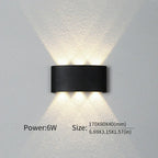 LED Wall Lamp Slim Aluminum Adjustable Brightness