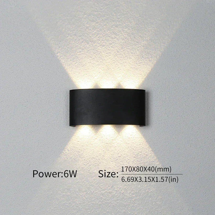 LED Wall Lamp Slim Aluminum Adjustable Brightness