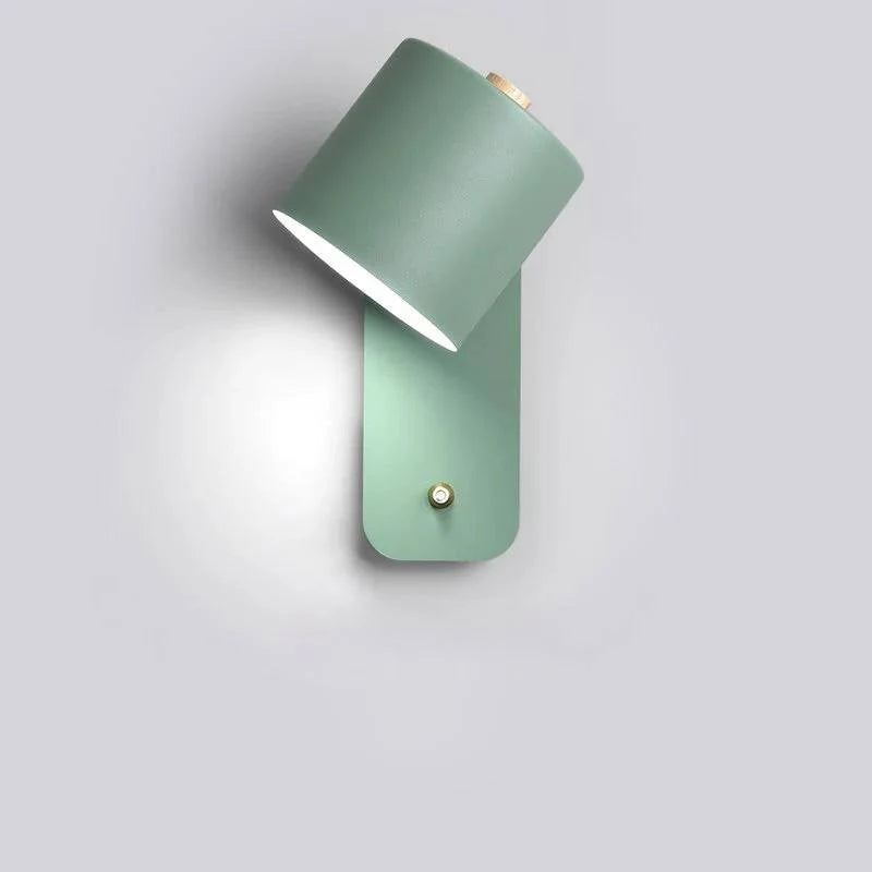 LED Wall Light Directed Lighting Integrated Switch Metal Body