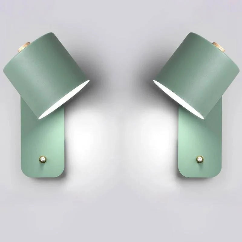 LED Wall Light Directed Lighting Integrated Switch Metal Body