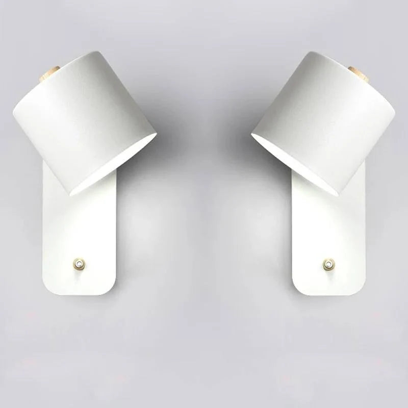 LED Wall Light Directed Lighting Integrated Switch Metal Body