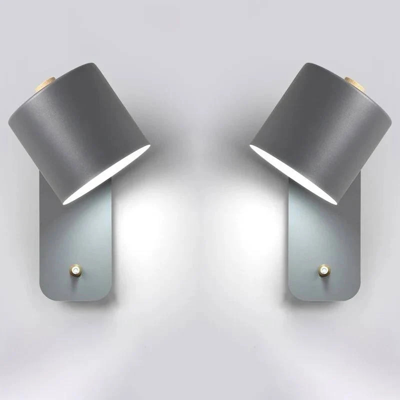 LED Wall Light Directed Lighting Integrated Switch Metal Body