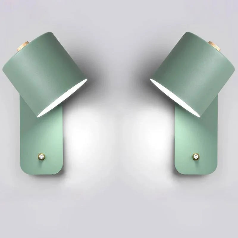 LED Wall Light Directed Lighting Integrated Switch Metal Body