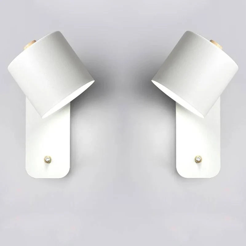 LED Wall Light Directed Lighting Integrated Switch Metal Body