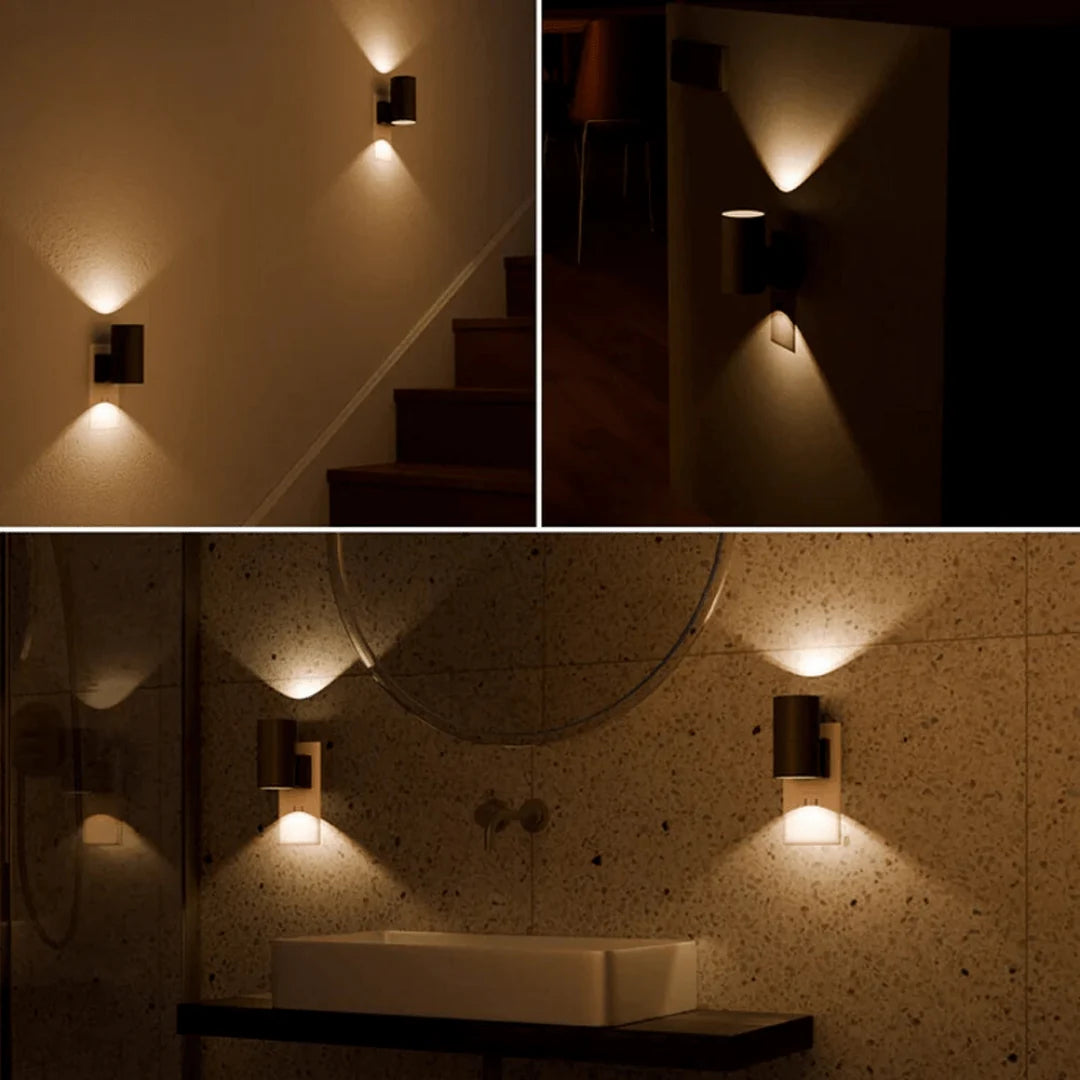 LED Wall Light Plug-In Dimmable Automatic Sensor