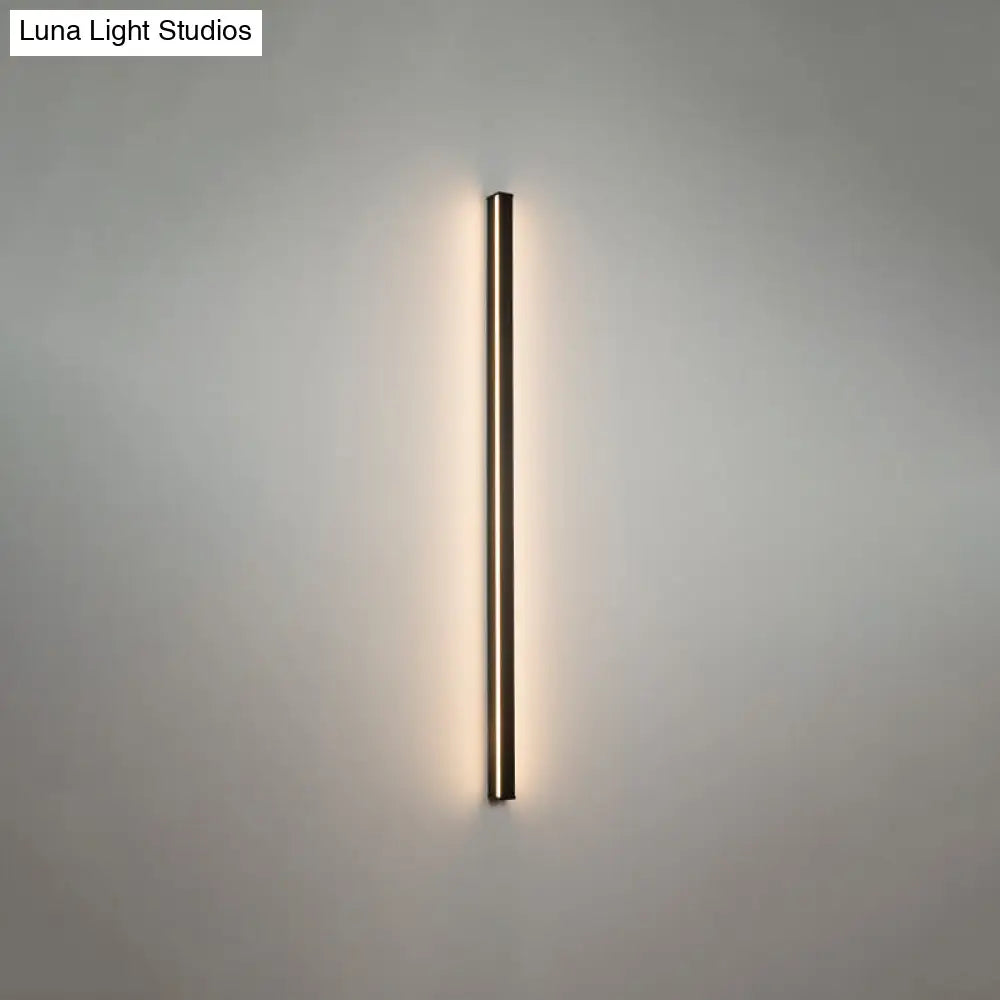 LED Wall Light Slim Linear Matte Black
