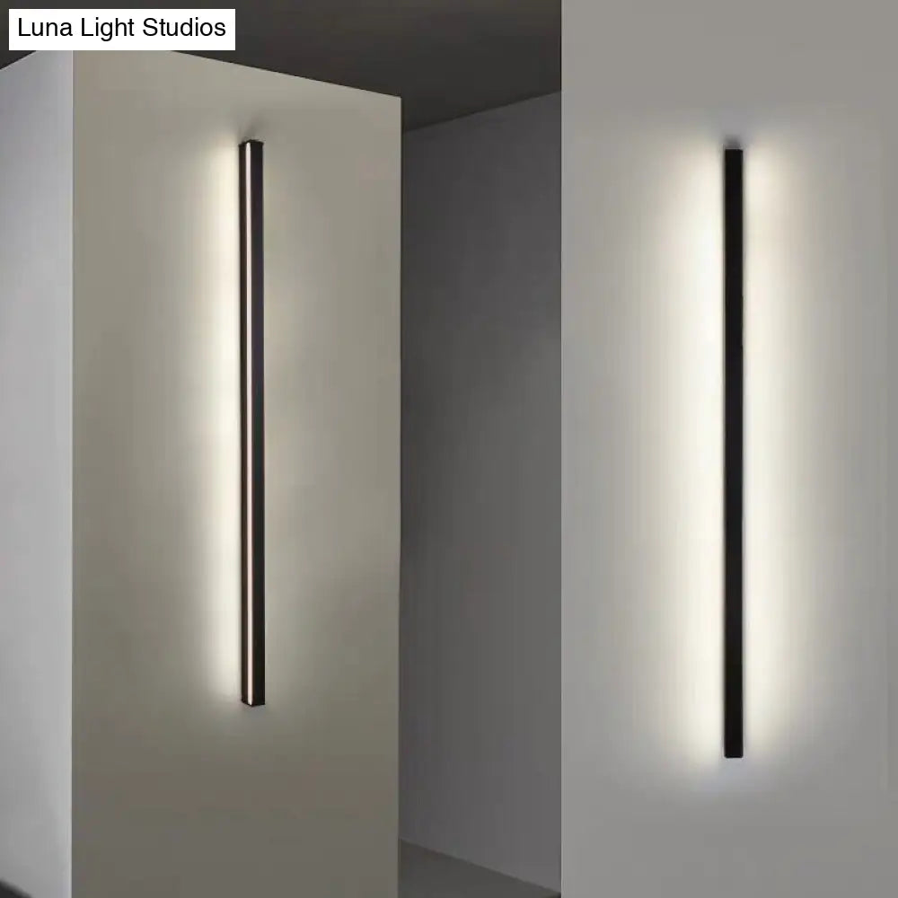 LED Wall Light Slim Linear Matte Black