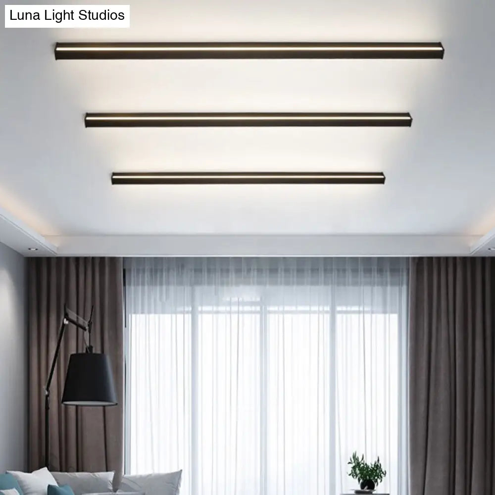 LED Wall Light Slim Linear Matte Black
