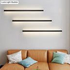LED Wall Light Slim Linear Matte Black