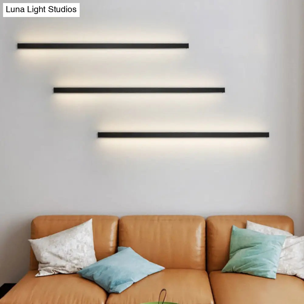 LED Wall Light Slim Linear Matte Black