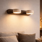 LED Wall Light Travertine & Wood Integrated LED