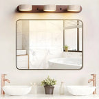 LED Wall Light Travertine & Wood Integrated LED