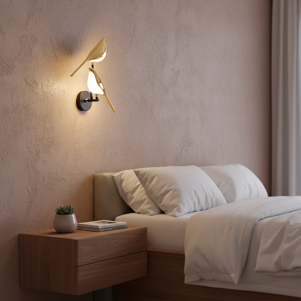 LED Wall Sconce Bird Design Magnetic Mount