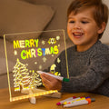 LED Writing Board USB-Powered Erasable Acrylic Neon Markers
