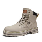 Lace-Up Boots Soft Leather Ergonomic Insole & Anti-Slip Sole