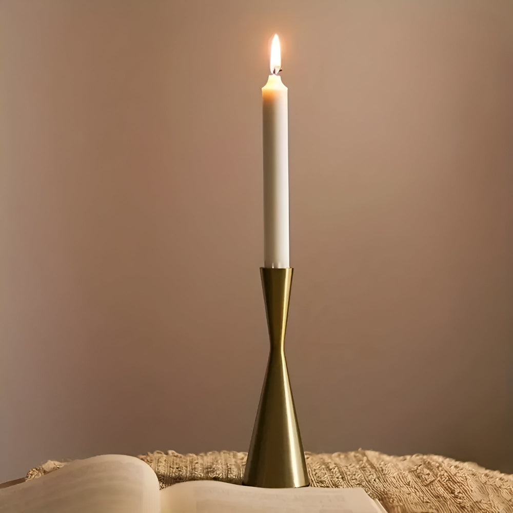 Lacquer-Finished Iron Tiered Candlestick Set (Set of 3)