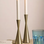 Lacquer-Finished Iron Tiered Candlestick Set (Set of 3)