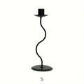 Lacquered Iron Sculpted Wave Candle Holder (Small & Large)