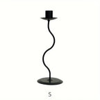 Lacquered Iron Sculpted Wave Candle Holder (Small & Large)