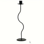 Lacquered Iron Sculpted Wave Candle Holder (Small & Large)
