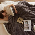 Lambswool Blanket Fleece-Lined Hypoallergenic & Breathable