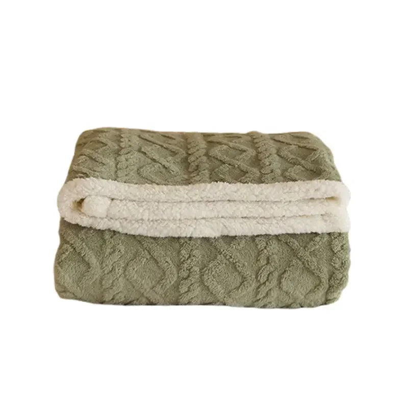 Lambswool Blanket Fleece-Lined Hypoallergenic & Breathable