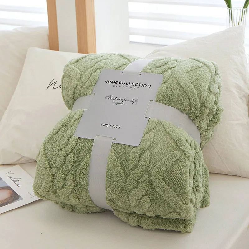 Lambswool Blanket Thick Reversible Flannel Backing