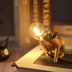 Lamp Animal-Shaped Gold Finish