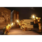 Lamp Animal-Shaped Gold Finish