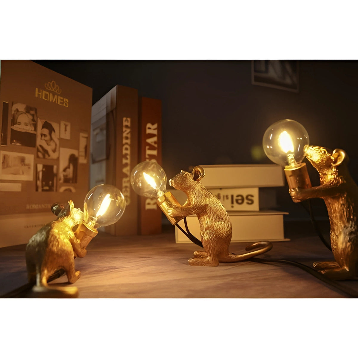 Lamp Animal-Shaped Gold Finish