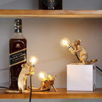 Lamp Animal-Shaped Gold Finish
