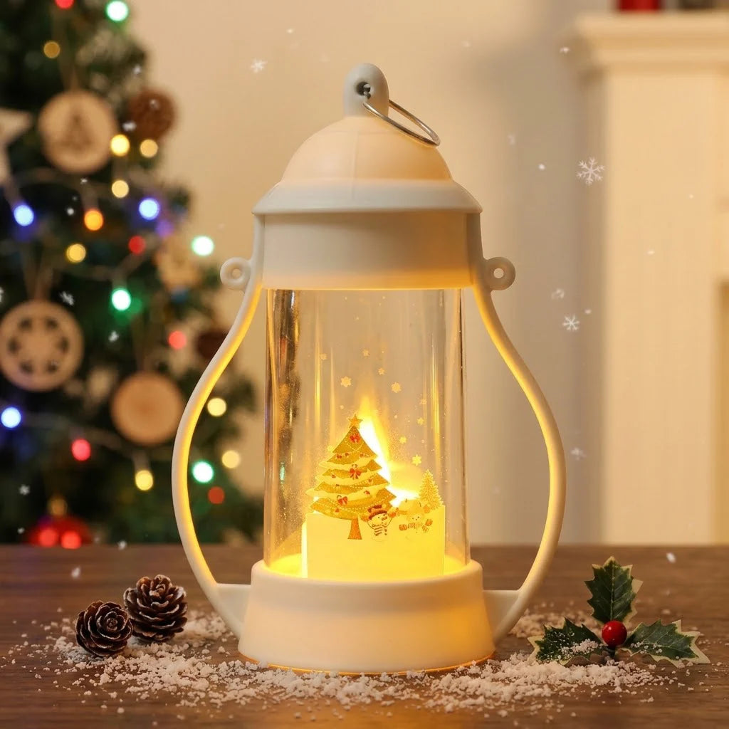 Lantern Battery-Powered Warm LED Reindeer Cutout
