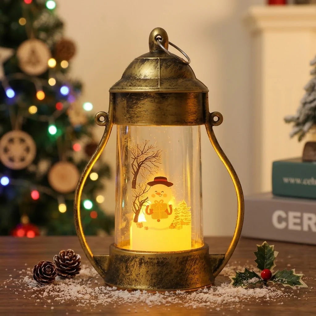Lantern Battery-Powered Warm LED Reindeer Cutout