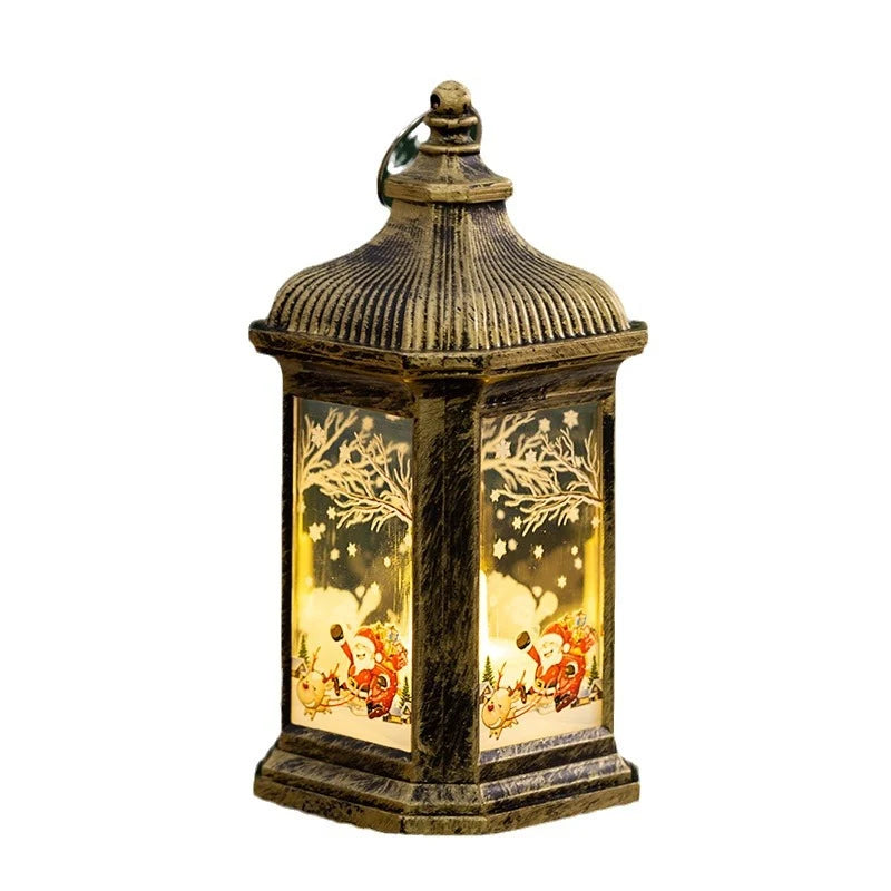 Lantern Christmas Scene Metal Hanging & Tabletop