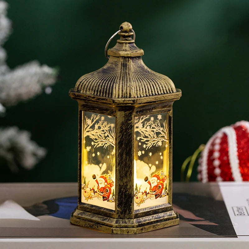 Lantern Christmas Scene Metal Hanging & Tabletop